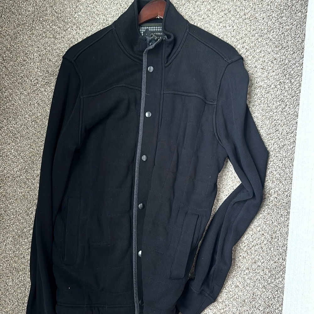 Banana Republic Black Zip Up Sweater
